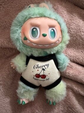 Cute Labubu romper with cherries-doll not included